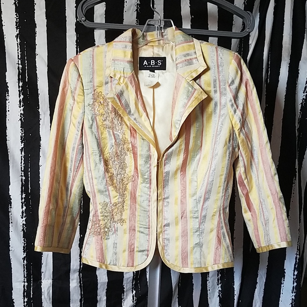 Metallic Striped Blazer